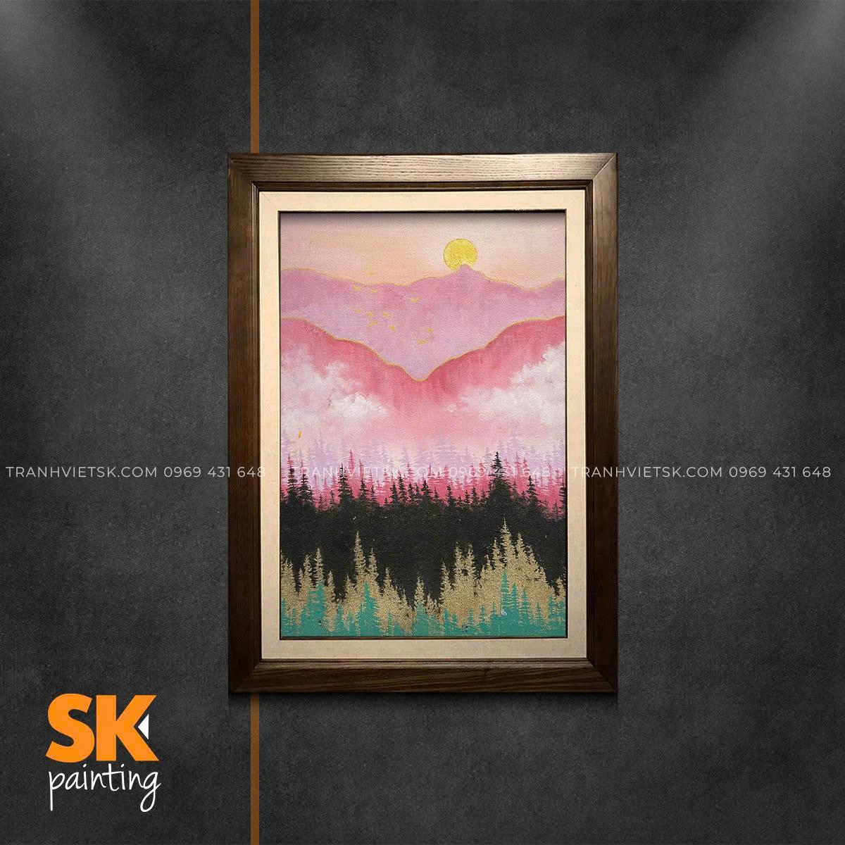 Hừng Đông - lòng tranh 60x90cm