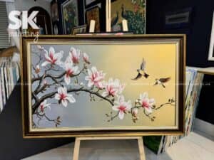Mộc Lan Uyên Ương – lòng tranh 70x120cm