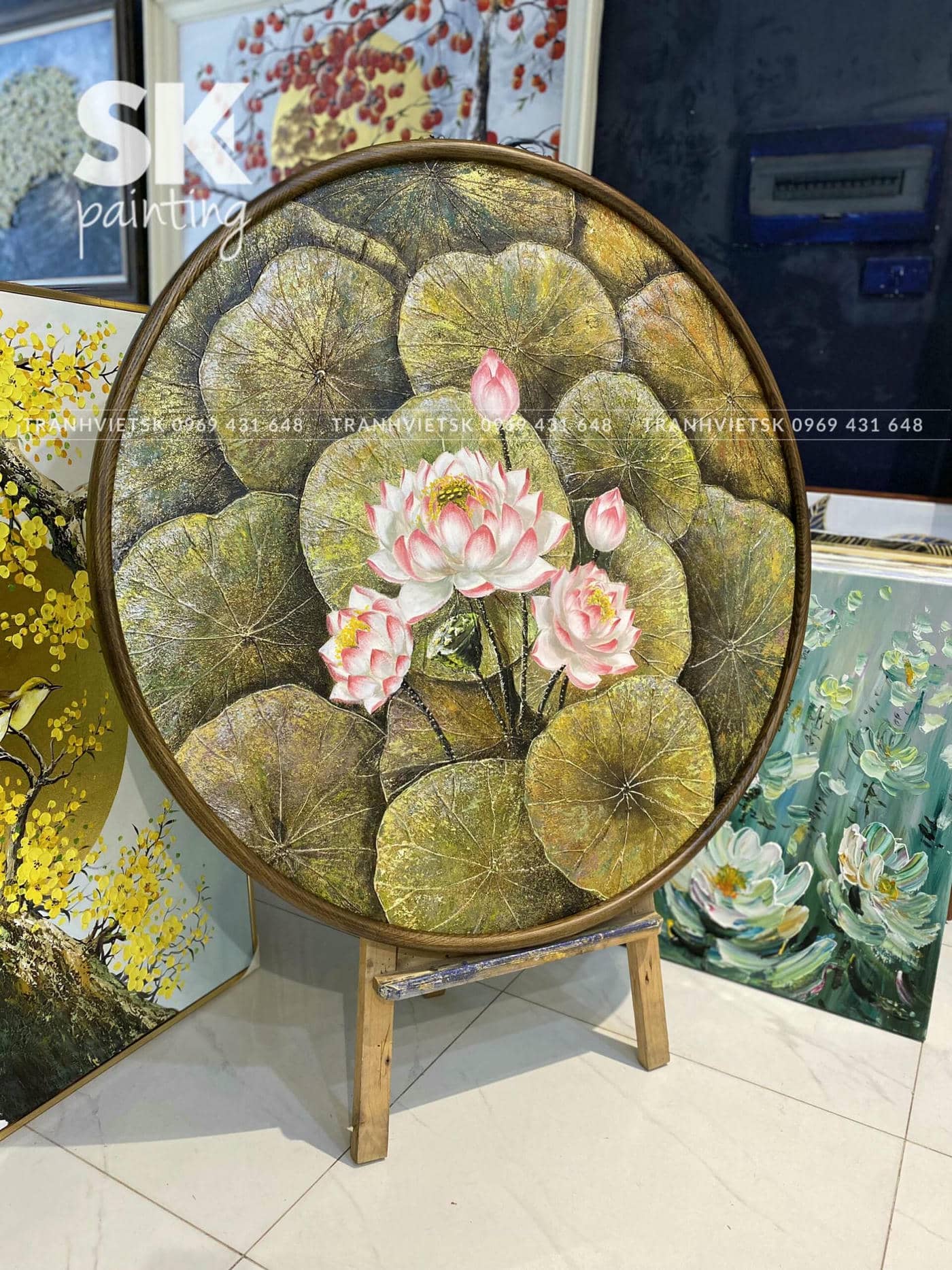 Hồng Liên Kim Vượng - Tranh Sáng Tác Độc Quyền - Ảnh 3