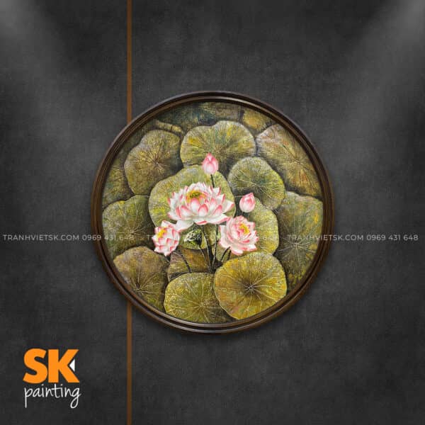 Hồng Liên Kim Vượng - Tranh Sáng Tác Độc Quyền