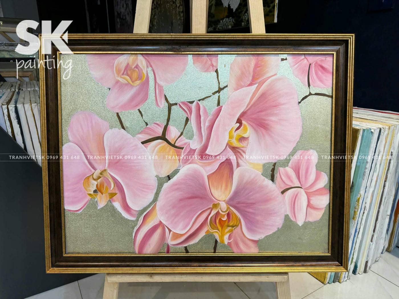 Hồ Điệp Kim An - lòng tranh 60x80cm
