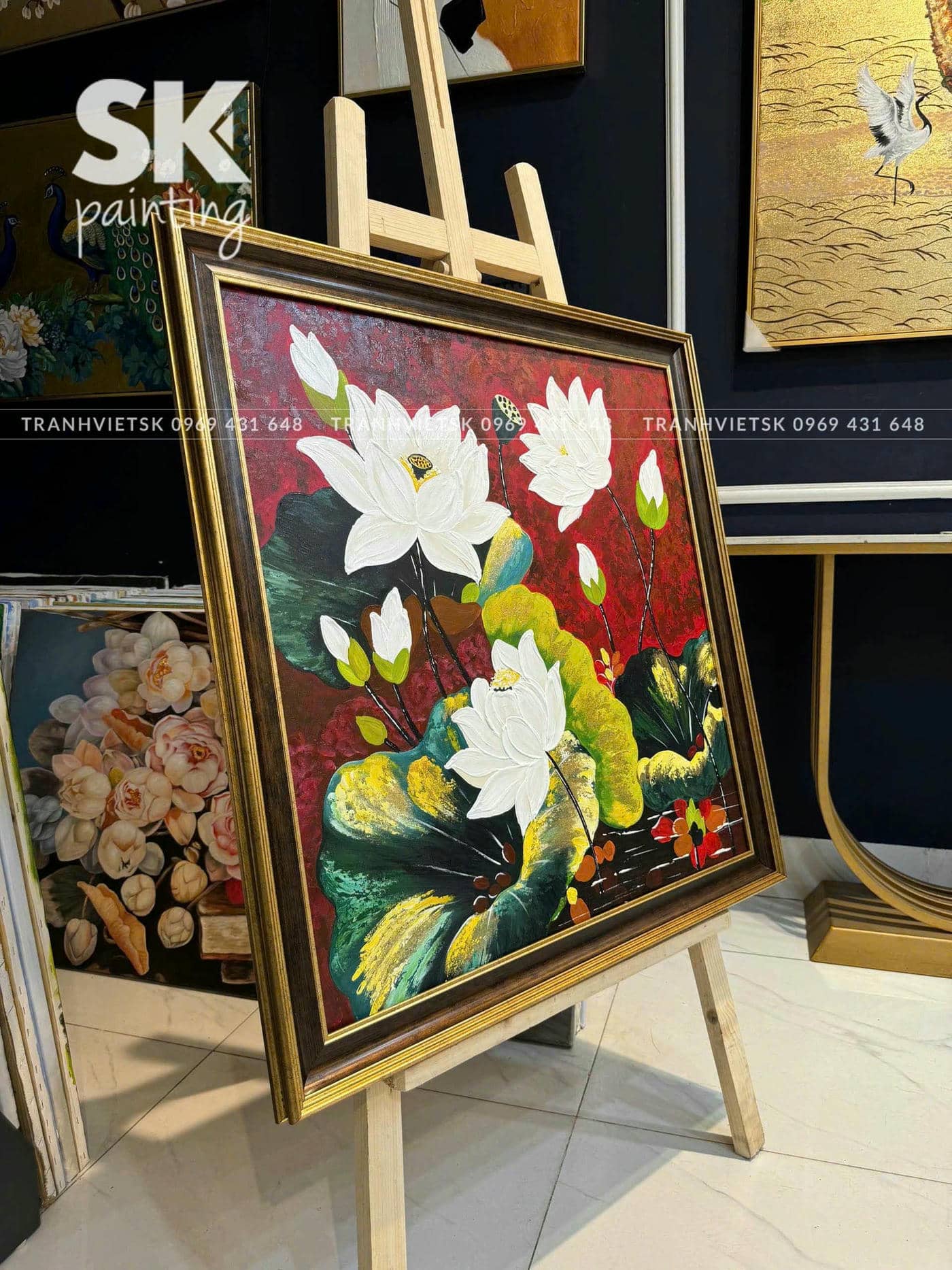 Hoả Diệm Liên Hoa - lòng tranh 70x70cm - Ảnh 3