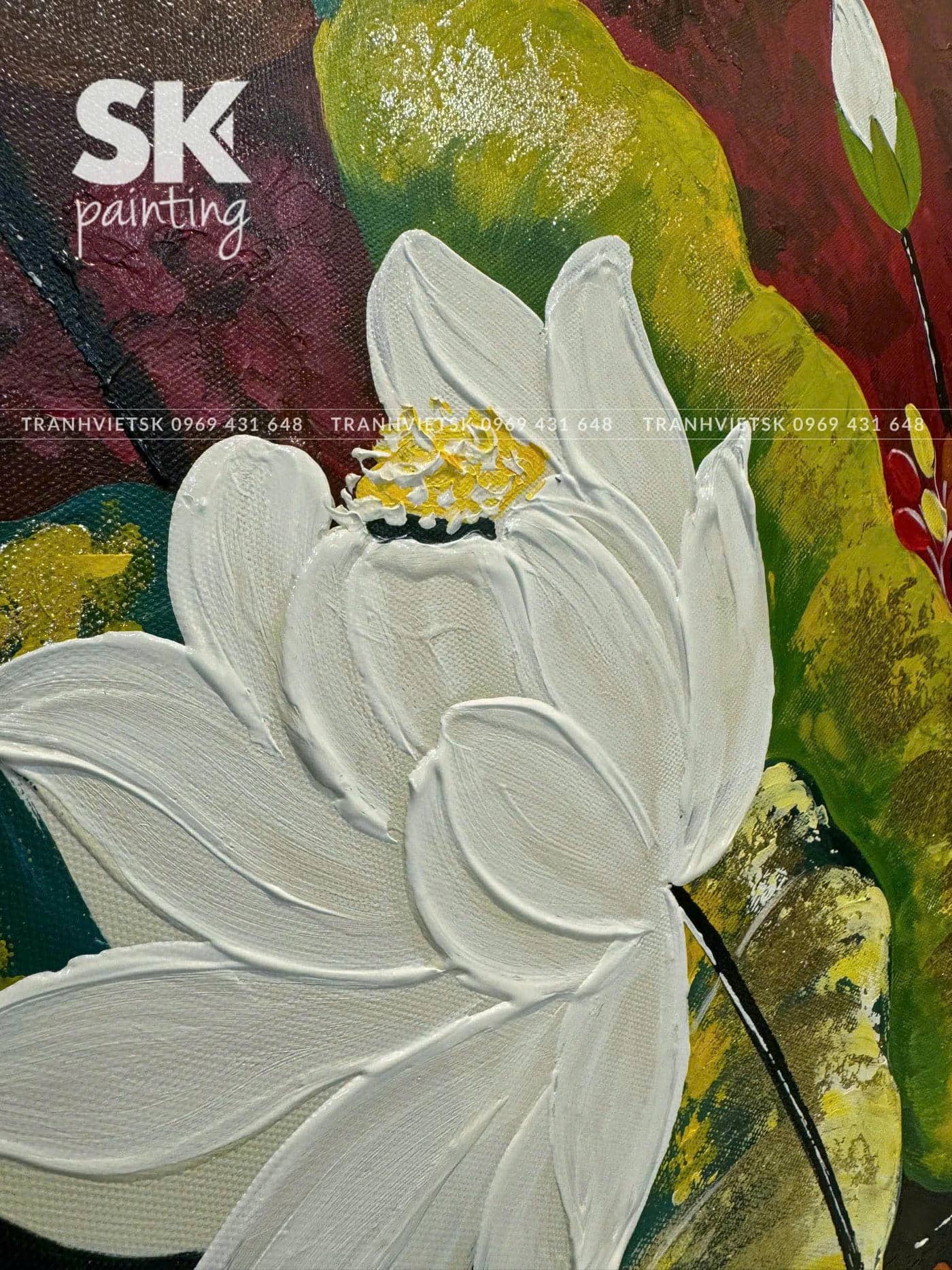 Hoả Diệm Liên Hoa - lòng tranh 70x70cm - Ảnh 4