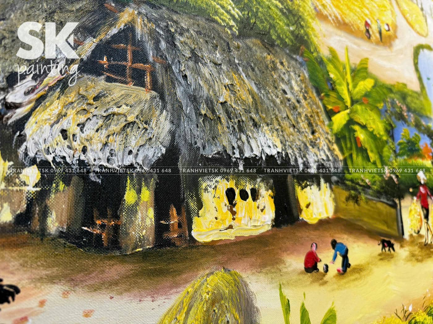 Đồng Quê Việt Nam - lòng tranh 80x150cm - Ảnh 5