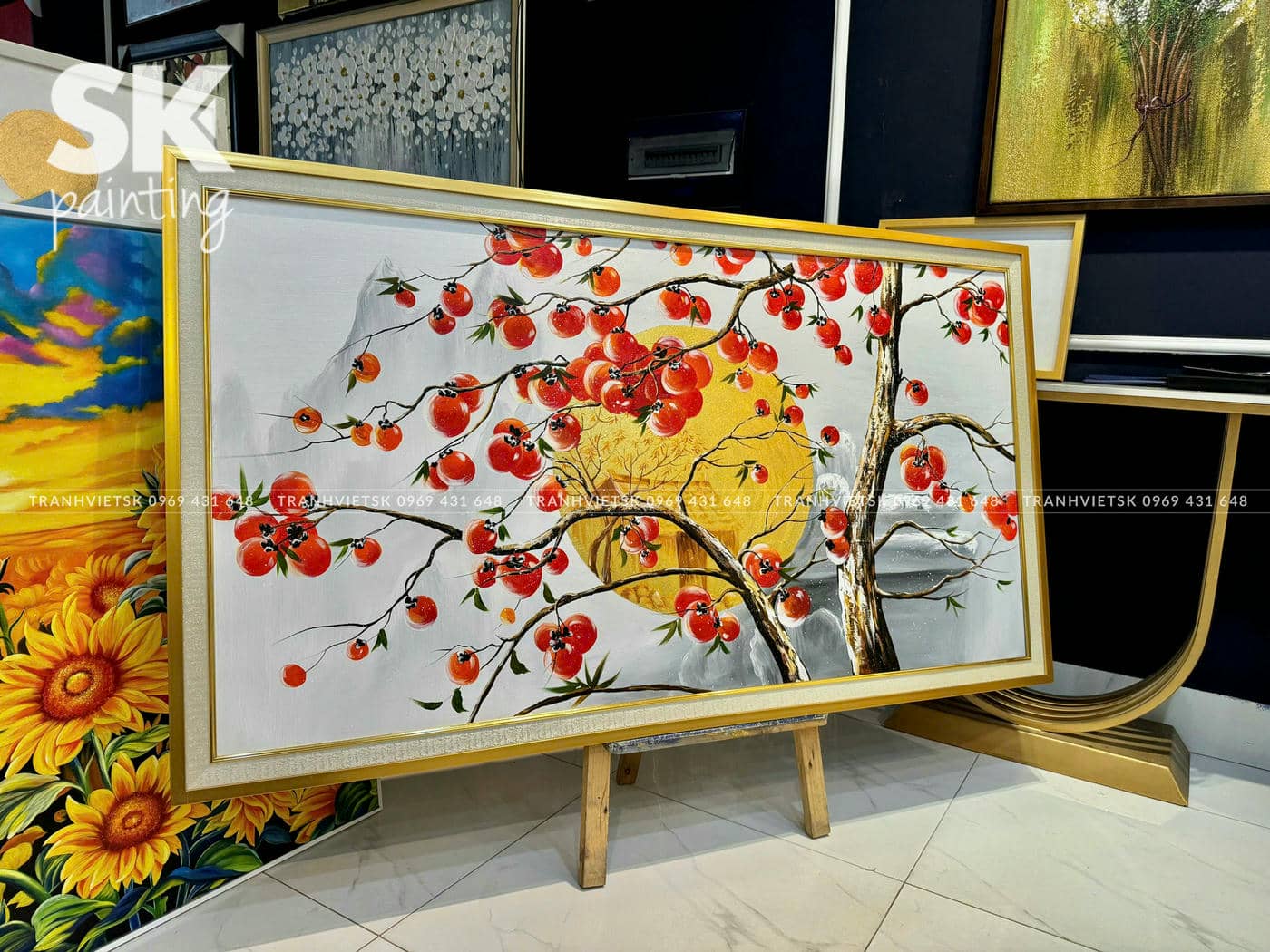Hồng Trong Tuyết - lòng tranh 80x150cm - Ảnh 3