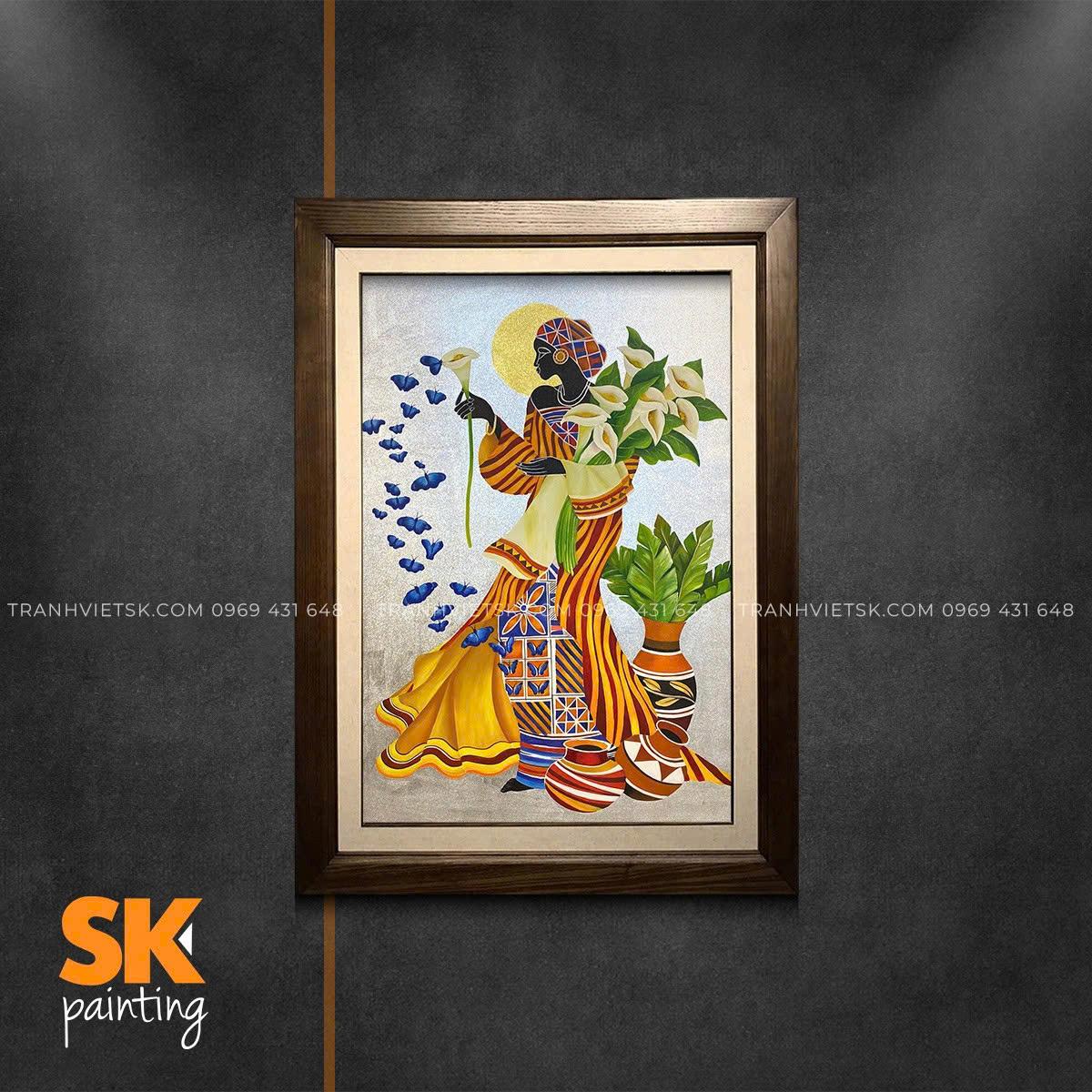 Cô Gái - lòng tranh 70x90cm