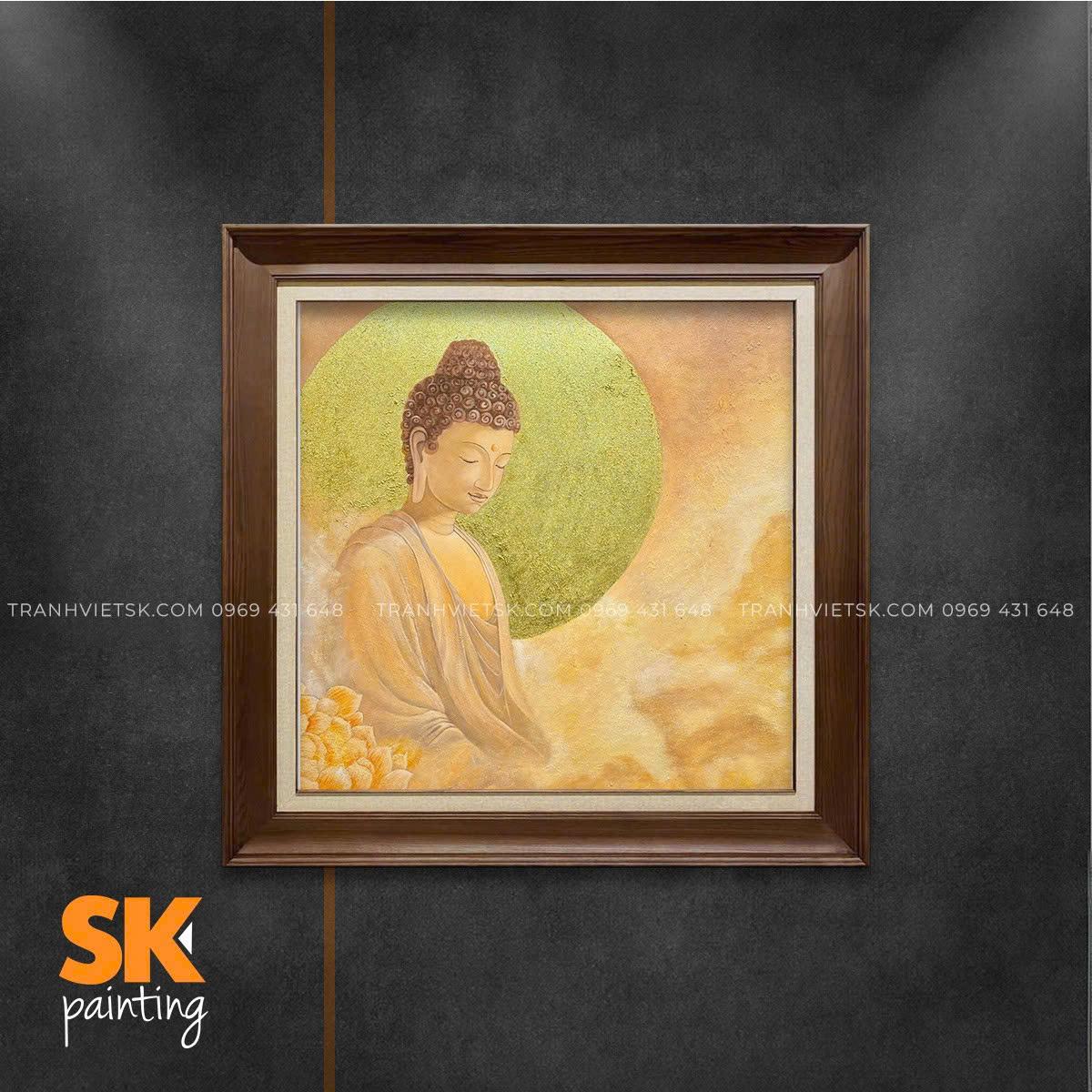 Diện Phật Kim An - kích thước 80x80cm