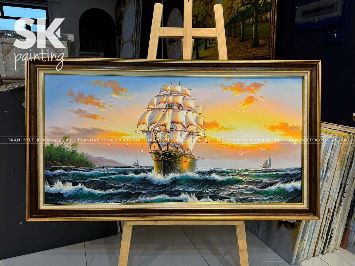 Thuận Buồm Xuôi Gió - lòng tranh 60x120cm