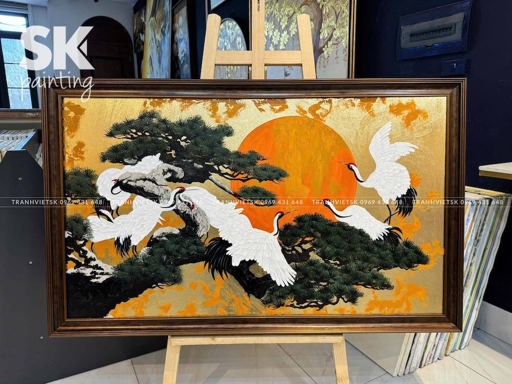 Bát Hạc Nhật Vượng - kích thước 70x120cm