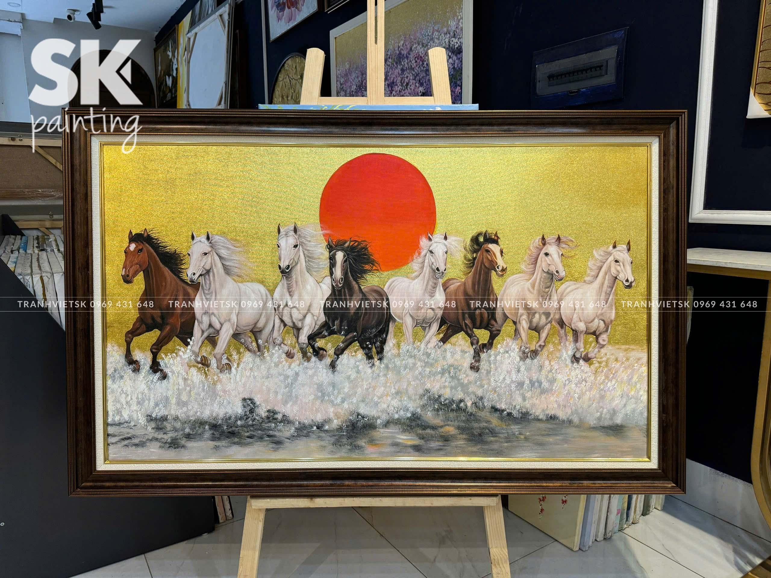 Bát Mã Nhật Vượng - kích thước 70x120cm