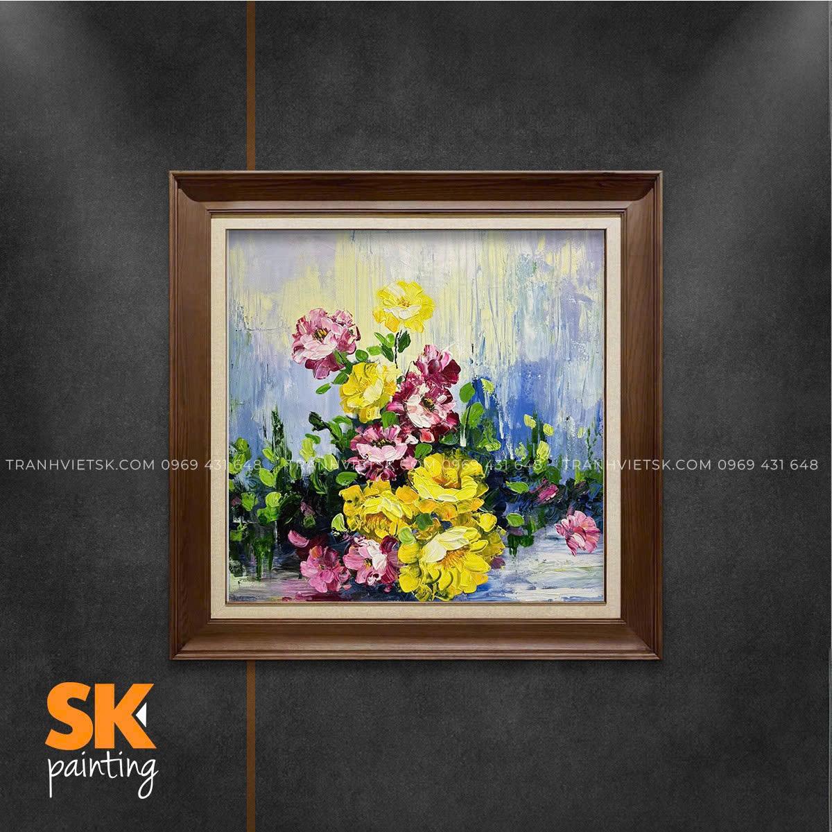 Khóm Hoa Hồng - lòng tranh 70x70cm