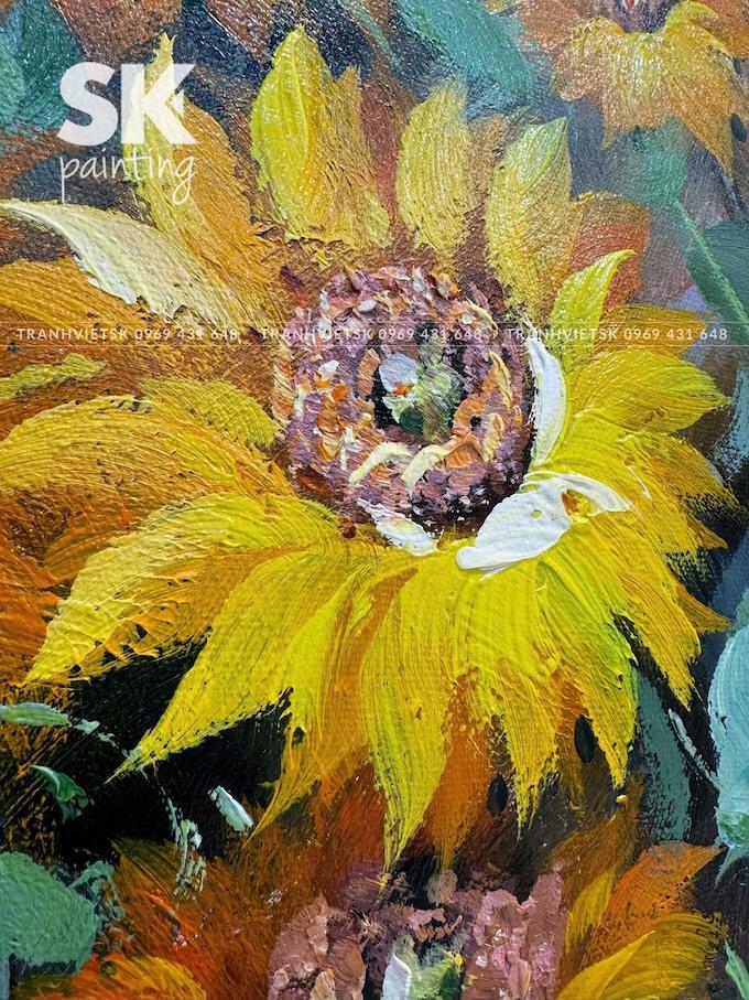 Hoa Hướng Dương - lòng tranh 50x60cm - Ảnh 4