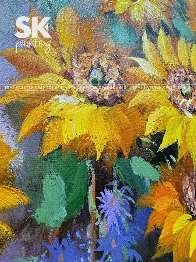 Hoa Hướng Dương - lòng tranh 50x60cm - Ảnh 5