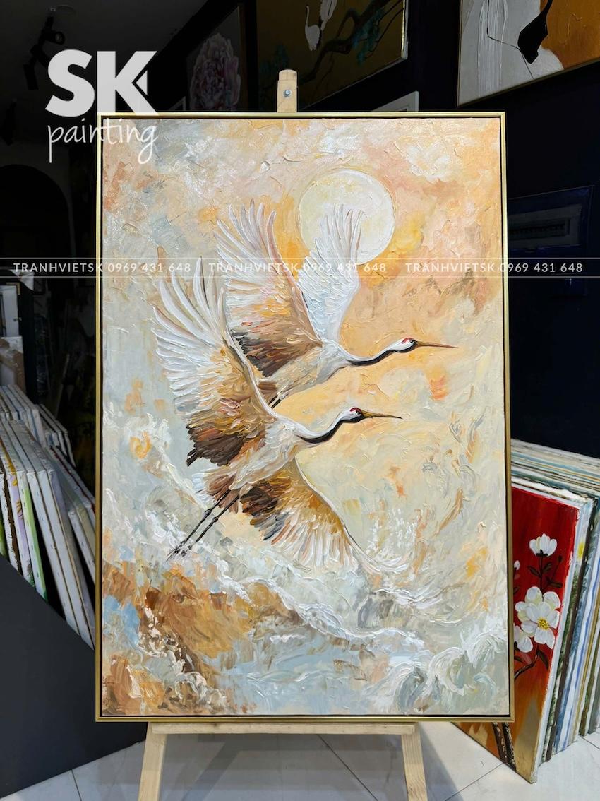 Song Hạc Thiên Vũ - kích thước 70x120cm