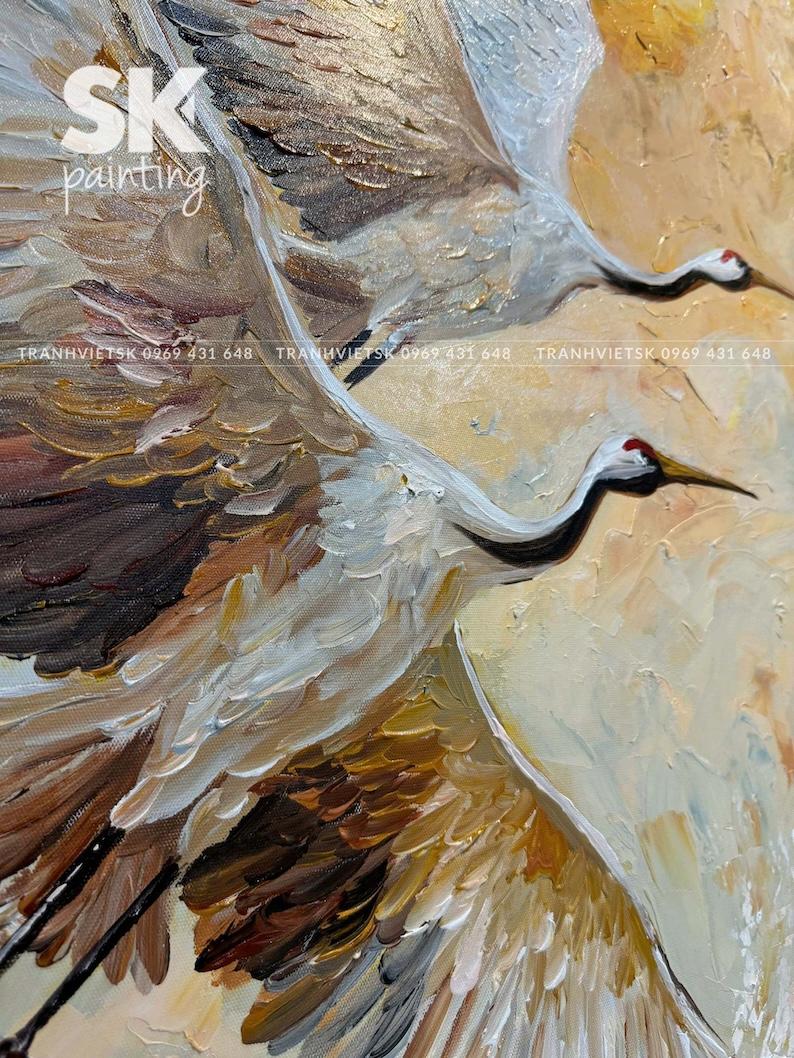 Song Hạc Thiên Vũ - kích thước 70x120cm - Ảnh 5