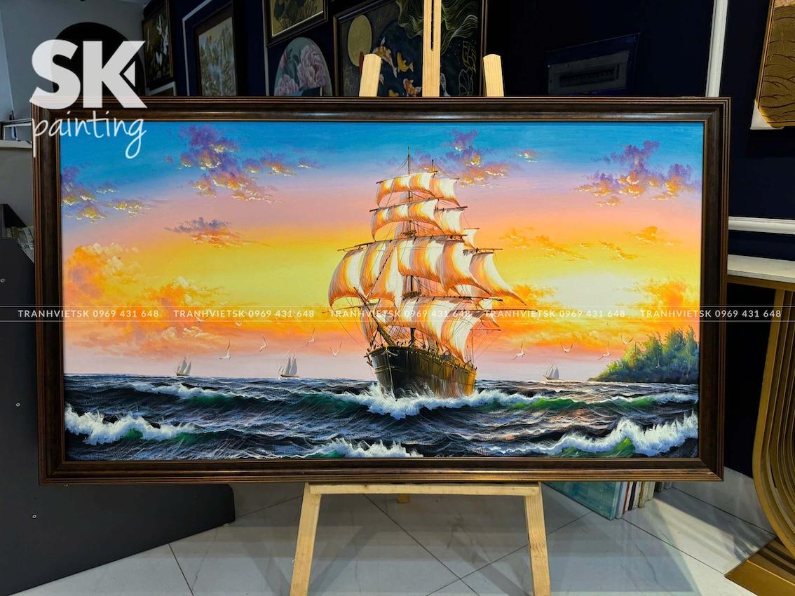 Thuận Buồm Xuôi Gió - lòng tranh 80x150cm