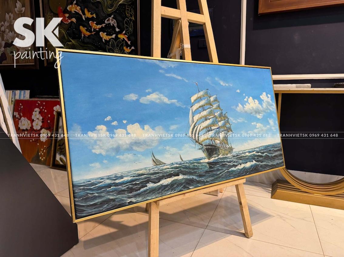 Thuậm Buồm Xuôi Gió - lòng tranh 60x120cm - Ảnh 3