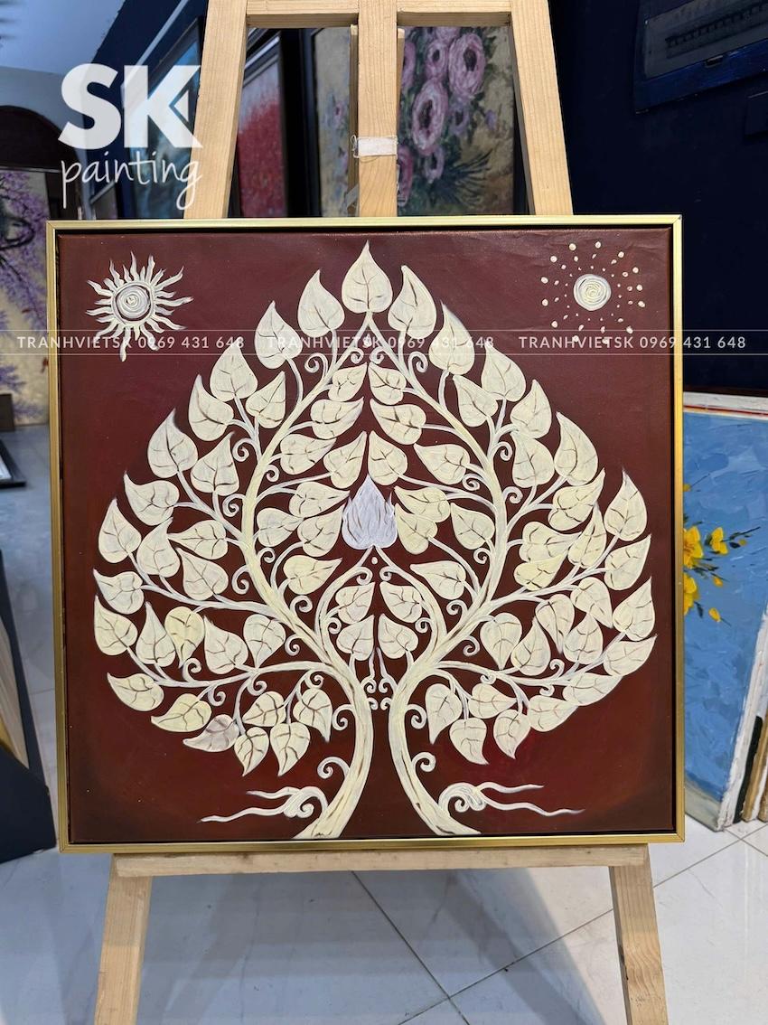 Bồ Đề An Viên - lòng tranh 60x60cm