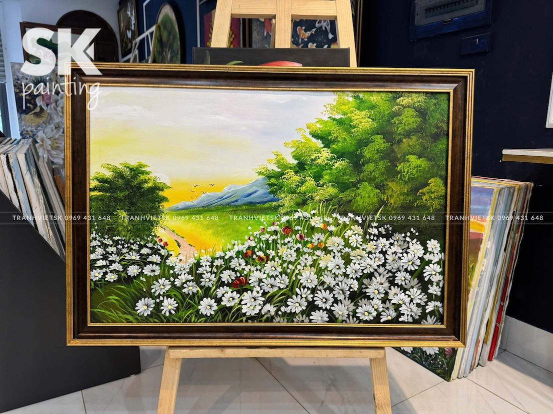 Cánh Đồng Hoa  - lòng tranh 60x90cm
