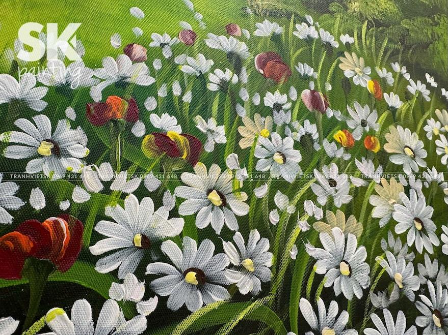 Cánh Đồng Hoa - lòng tranh 60x90cm - Ảnh 4