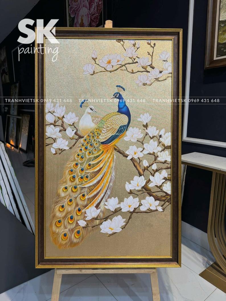 Song Tước Hoa Viên 2 - lòng tranh 70x120cm