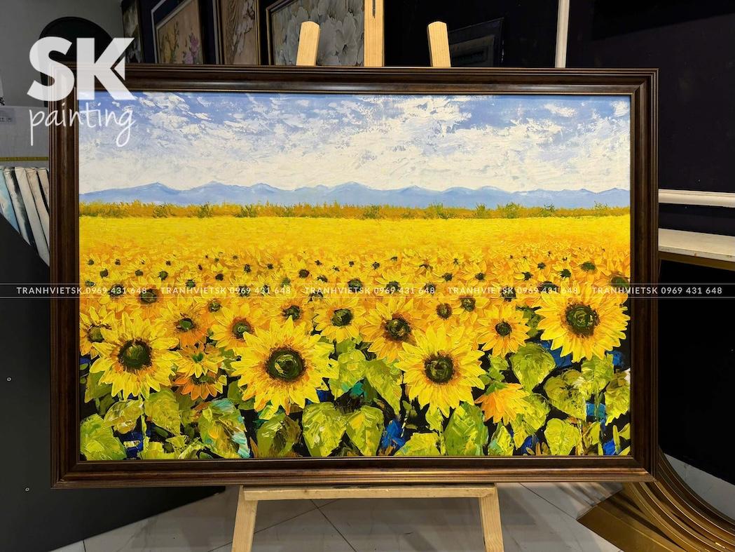 Cánh Đồng Hoa Hướng Dương - lòng tranh 80x120cm
