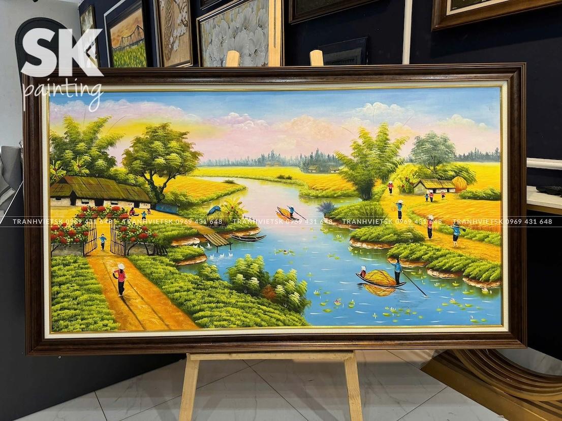 Đồng Quê Việt Nam 2 - lòng tranh 80x150cm