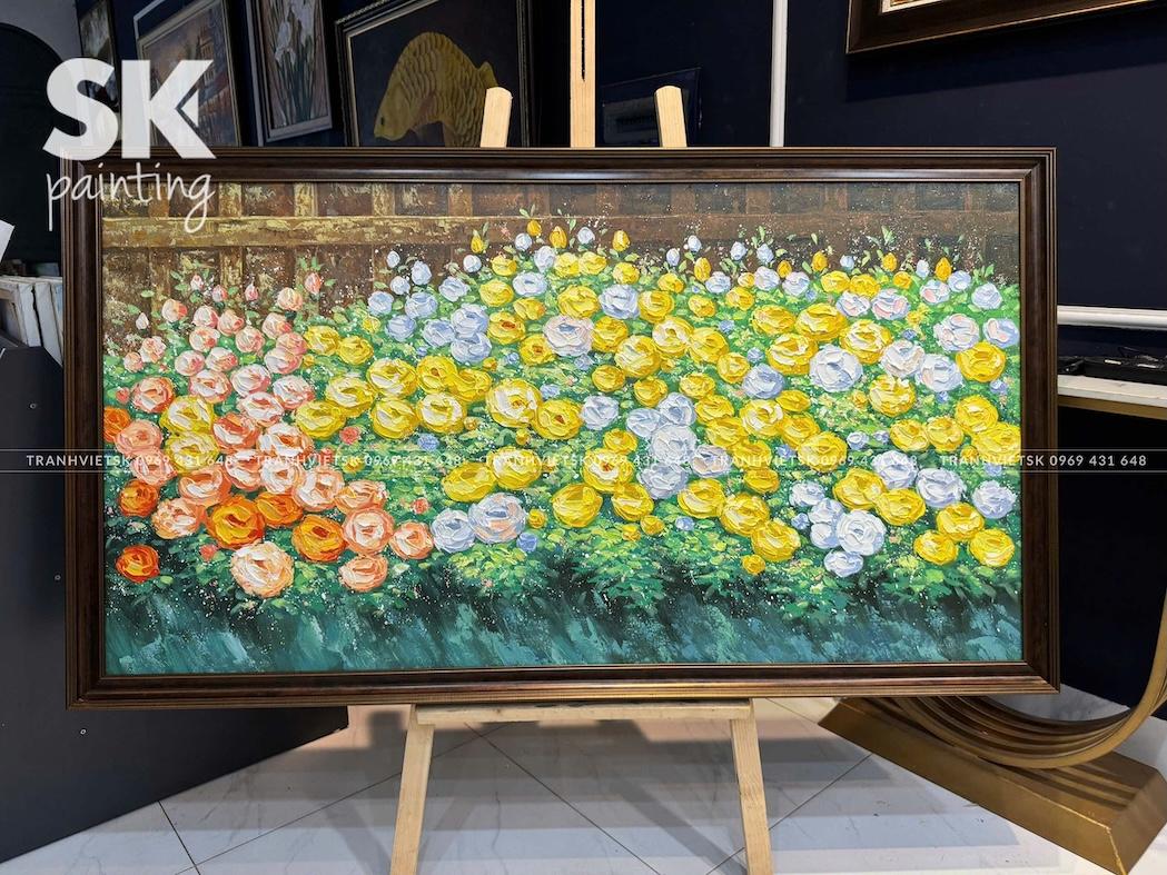 Vườn Hồng - lòng tranh 80x150cm